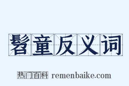 髫童反义词是什么意思的图片